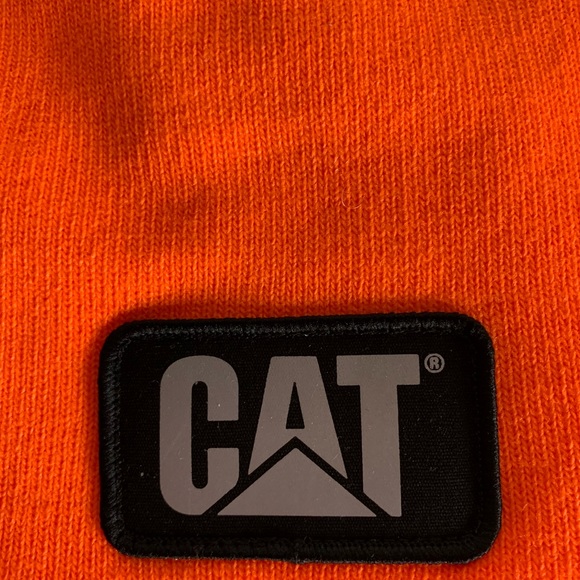 Caterpillar Hi Vis Orange Beanie Cap - Picture 2 of 4